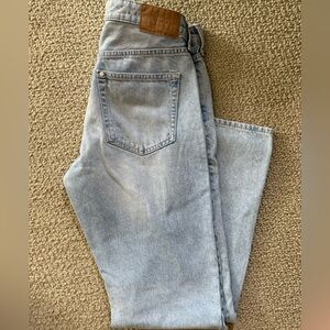 &denim straight leg jeans